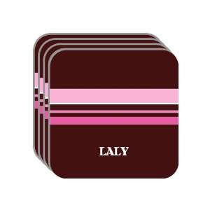 Personal Name Gift   LALY Set of 4 Mini Mousepad Coasters (pink 