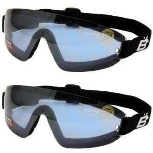  2 Skydive Skydiving Goggles Reduced Glare Blue With Great 