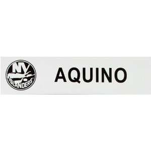  Luciano Aquino Islanders Game Used Locker Room Name Plate 