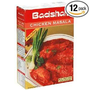 Badshah Masala, Chicken Masala Hot & Spicy, 3.5 Ounce Box (Pack of 12 