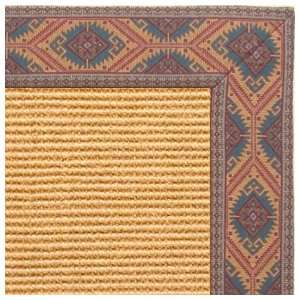  Bambu Sisal Rug with Southwest Tapestry Binding   4x6 