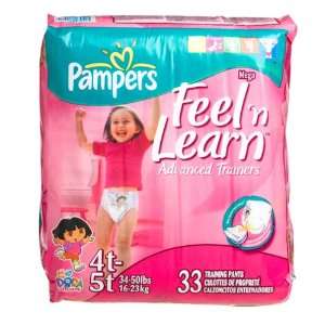  Pampers Feel n Learn Advanced Trainers 4T/5T for Girls 34 