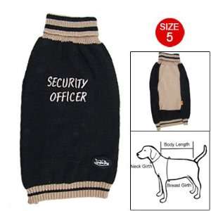   Como Dog Pet Size 5 Black Brown Ribbing Sweater Costume