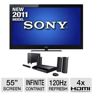  Sony KDL55NX720 55 3D LED TV Home Theater Bundle 