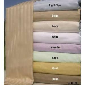 SOHO Bed Sheet Set 100% Egyptian Cotton Sateen Stripe 600 Thread Count 