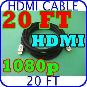    HDMI Cable 1.3 Gold Platted 1080p 20 ft 20ft 0320 Electronics