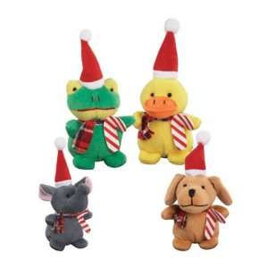  Pee Wees in Christmas Hat Plush Dog Toy   Elephant [Misc 