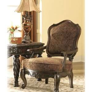 North Shore   Traditional Dark Brown Showood Accent Chair North Shore 