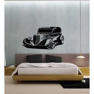 Wall Vinyl Sticker Decal Mural Ols Classic Car Hot Rod Racing Sport 
