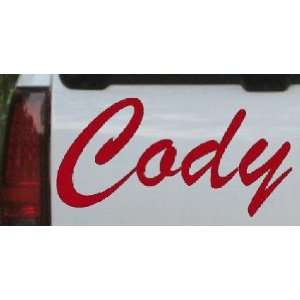 Red 26in X 13.0in    Cody Car Window Wall Laptop Decal 