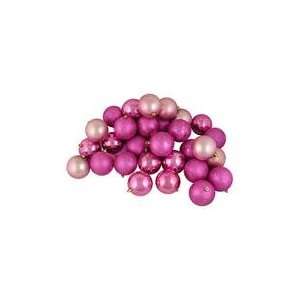  12ct Pretty in Pink Shatterproof 4 Finish Christmas Ball 