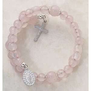   Around Five Decade Catholic 6MM Rosary Bracelet Fine Religious Jewelry