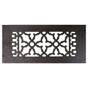   Black 12 x 5 1/2 Cast Iron Decorative Grille with Screw Holes Home