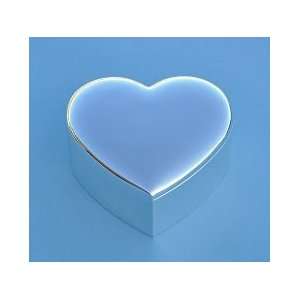    Small Nickel Plated Heart Shaped Jewelry Box 