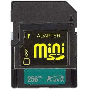  256MB A Data MiniSD Memory Card with Adapter Electronics