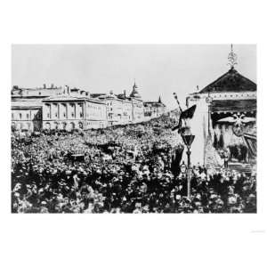  Crowd Celebrates the Declaration of Liberty Photograph 