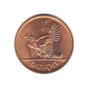   1949 Ireland Large Penny Coin KM#11   Hen with Chicks 