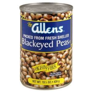 Allens, Bean Black Eye Peas, 15.5 Ounce Grocery & Gourmet Food