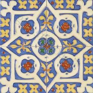   Blue 6 x 6 Deco Tiles Glossy Ceramic   14199