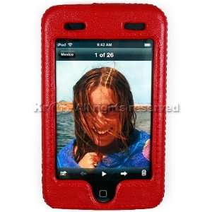  Red Leather Shell Case Cover For Brand Apple iTouch i 