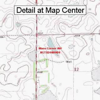 USGS Topographic Quadrangle Map   Macs Corner NW, South Dakota (Folded 