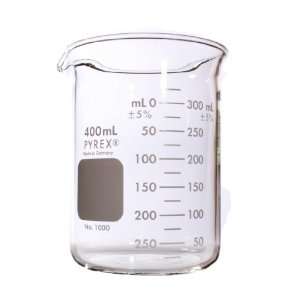 Corning Pyrex 1000 600 Glass 600mL Graduated Low Form Griffin Beaker 