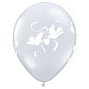  Mayflower Balloons 6438 11 Inch Love Doves Latex   Clear 