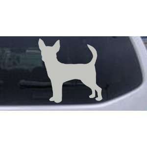 Silver 18in X 18.0in    Chihuahua Dog Animals Car Window Wall Laptop 