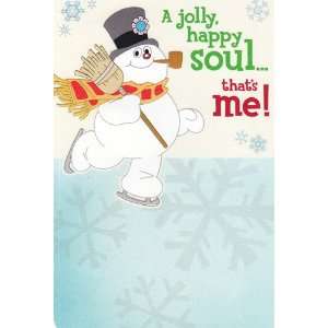 Greeting Card Christmas Frosty the Snowman A Jolly Happy Soul That 