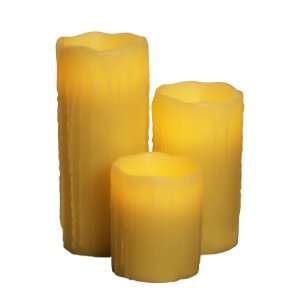  Melting Wax LED Candles   Set of Three