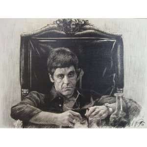  Scarface (1983)   Al Pacino in chair Sketch Portrait 