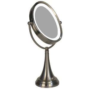   YZ1R Zadro LEDOVLV410 LED Lighted 10X 1X Oval Table Top Vanity Mirror