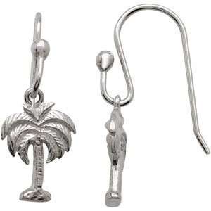  Clevereves Sterling Silver Pair 13.89X09.16 mm Palm Tree 