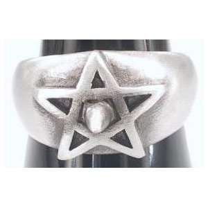  Pentagram Spike Pewter Ring, Size 5 Jewelry