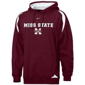  Nike Mississippi State Bulldogs Maroon Pass Rush Hoody 