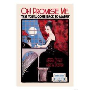 Oh Promise Me That Youll Come Back to Alabama Giclee Poster Print 