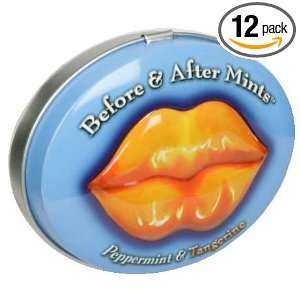 Before & After Mints, Peppermint & Tangerine, 0.6 Ounce Tins (Pack of 