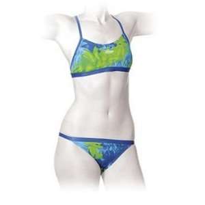  Finis Crossback 2 piece Swimsuit   Rip Tide Blue/Green 