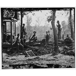 Civil War Reprint Atlanta, Georgia vicinity. Federal pickets before 