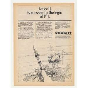   Lance II Missile Preplanned Improvement Print Ad