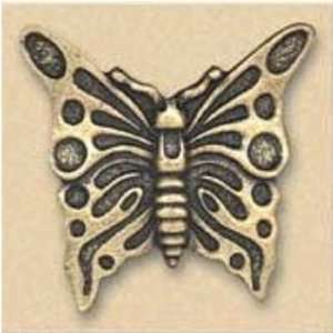 Dalka Butterfly Knob, Antique Copper, Shown in Brass Finish  