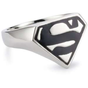 DC Comics Superman Mens Stainless Steel Ring, Size 10