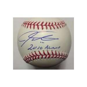  2011 World Series Josh Hamilton Autographed ROLB Baseball 