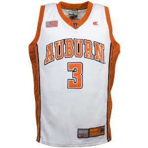  Auburn Tigers #3 White Double Team Basketball Jersey 