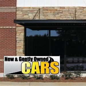  Auto Sales Banner   3 x 9 New and Gently Owned Cars 10 