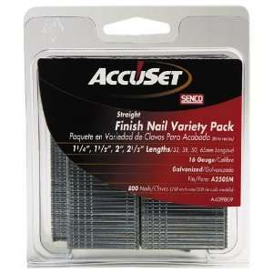  AccuSet A409809 Variety Pack 16 Gauge Straight Finish 