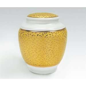  Yellow And Golden Accented Classica Porcelain Cremation 