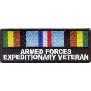 Armed Forces Expeditionary MILITARY VET Embroidered Motorcycle Biker 