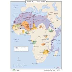  Universal Map 30341 World History Wall Maps   Africa 1200 