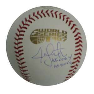   Lester World Series baseball Inscribed Gm 4 Win. MLB Authenticated